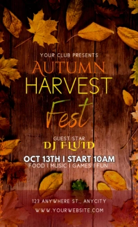 Red Floral Autumn Harvest Festival Legal As template