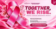 Red Breast Cancer Awareness Ibinahaging Larawan sa Facebook Template