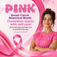 Rouge Breast Cancer Awareness Message Instagram Template