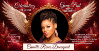 Red Floral Celebration of Life Facebook Shared Image template