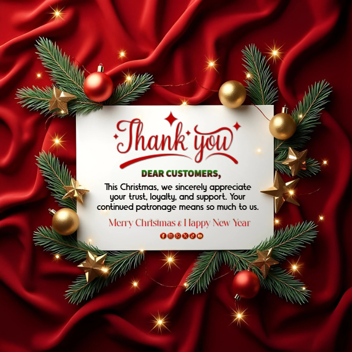 Christmas And New Year Greeting Template | PosterMyWall