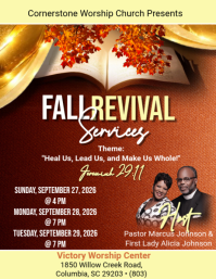 Rood Church Revival Event Pamflet Template