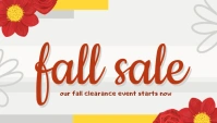 Red Floral Fall Sale Blog Header template
