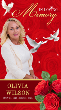 Vermelho Memorial Tribute Instagram Story Template