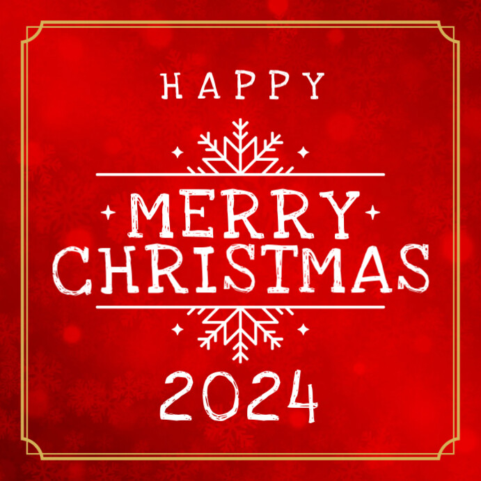 Copy of Red Floral Happy Merry Christmas Wishes Instagram Post ...
