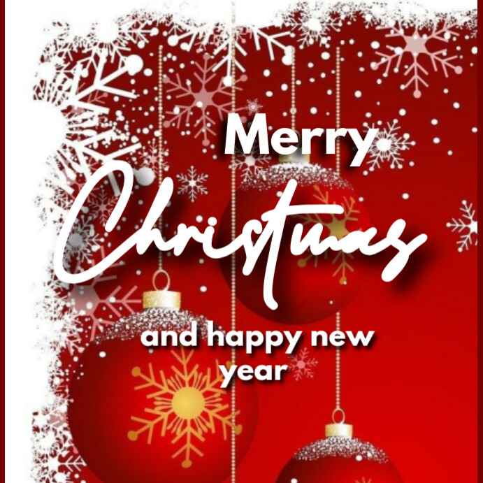 Copy of Red Floral Merry Christmas Design Instagram Post | PosterMyWall