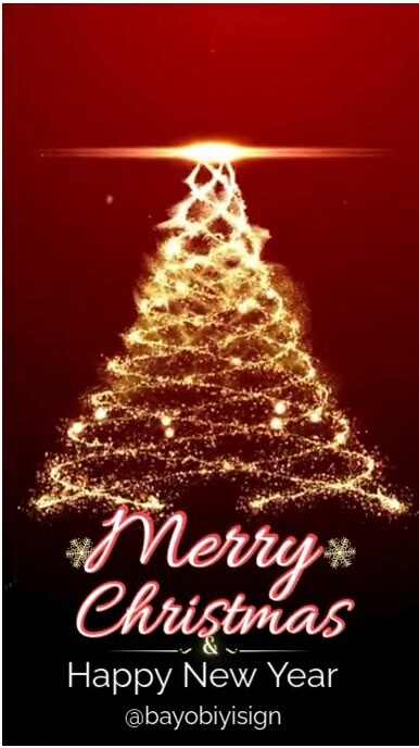 Copy of Red Floral Merry Christmas Instagram Reel | PosterMyWall