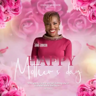 Red Floral Mother's Day Celebration Square Video template
