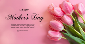 Red Floral Mother's Day Facebook Shared Image template