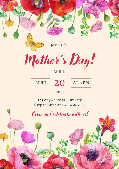 High-Quality Mothers Day Invitation Card Scene in 4K High-Quality Mothers Day Invitation Card Scene in 4K