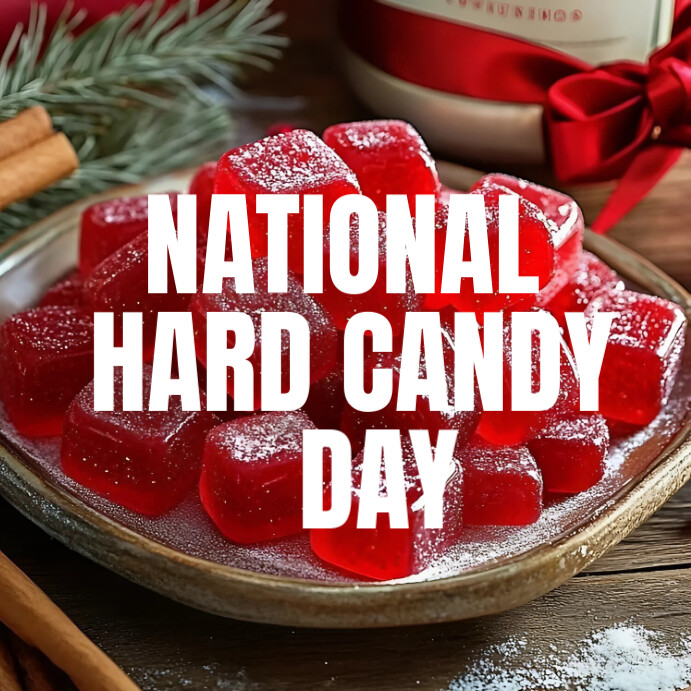 Red Floral National Hard Candy Day Instagram Post template