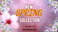 Red Floral New Spring Collection Video Display Digital Display (16:9) template