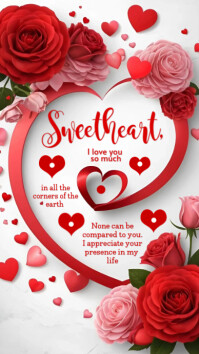 Blanco Romantic Love Message Instagram Story Template
