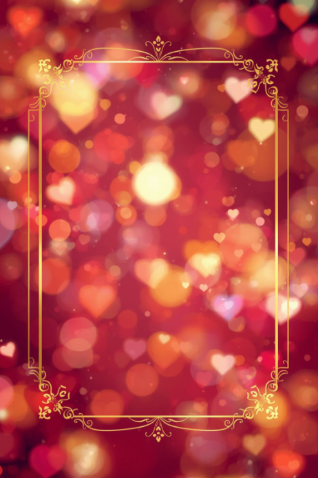 Plantilla de Red Floral Romantic Poster Design | Valentine Wishes Heart ...