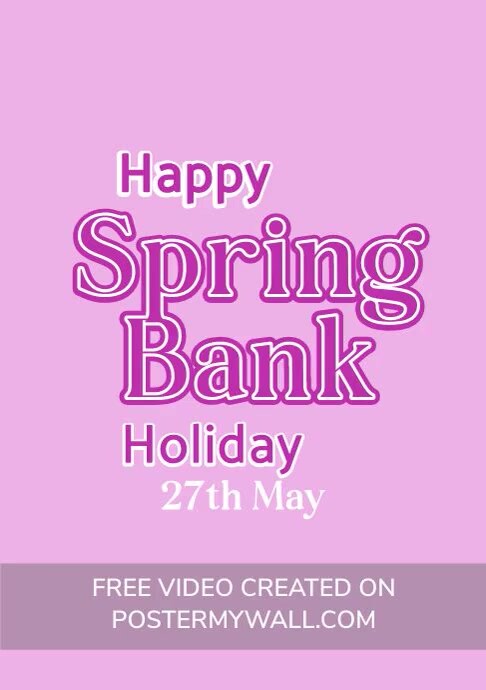 Red Floral Spring Bank Holiday A4 Template | PosterMyWall