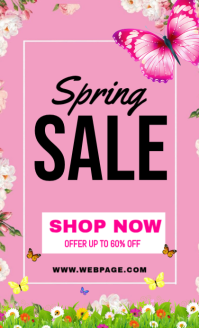 Red Floral Spring Sale US Legal template