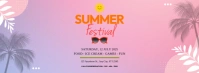 Red Floral Summer Festival Foto Sampul Facebook template