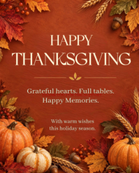Merah Thanksgiving Celebration Instagram Portrait Template