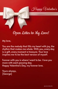 Red Floral Valentine Love Letter Tabloid Boulevardzeitung template