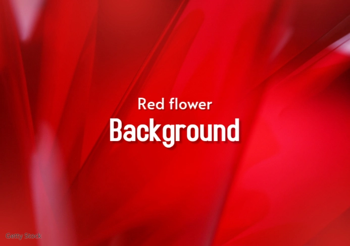 Red Flower background A5 template