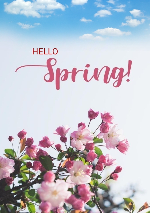 Red flowers in spring Template | PosterMyWall