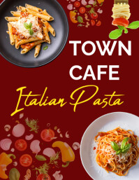 Red Food  Flyer (us Letter) template
