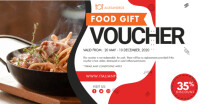 Red Food Gift Card Voucher Facebook Shared Image template