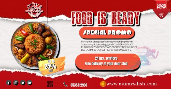 Food Promotion Facebook Post Template | PosterMyWall