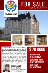 house for sale poster template