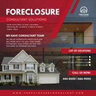 Red Foreclosure Instagram Post Design template