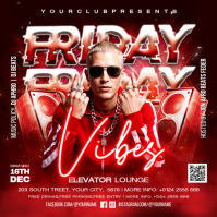 Red Friday Vibes Night Party Instagram Post template