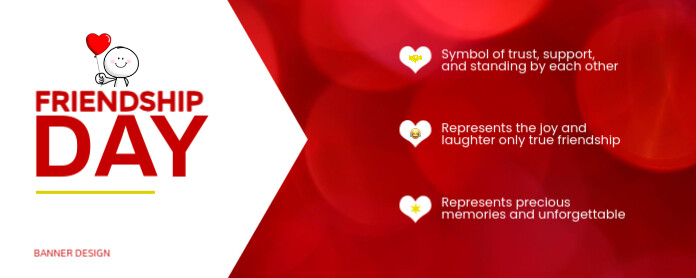 Red Friendship Day Banner Template Twitch Profile Banner