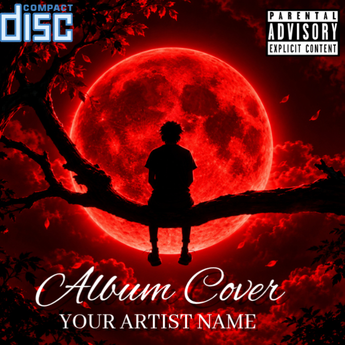 Red Album Cover Album Covers Template | PosterMyWall