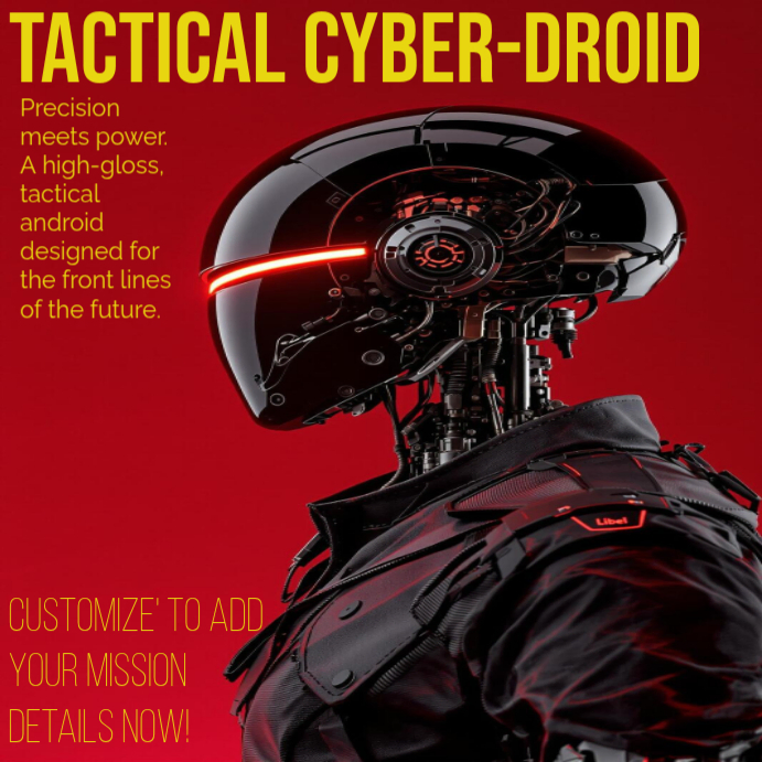 Red Futuristic Android Instagram Post Template | PosterMyWall