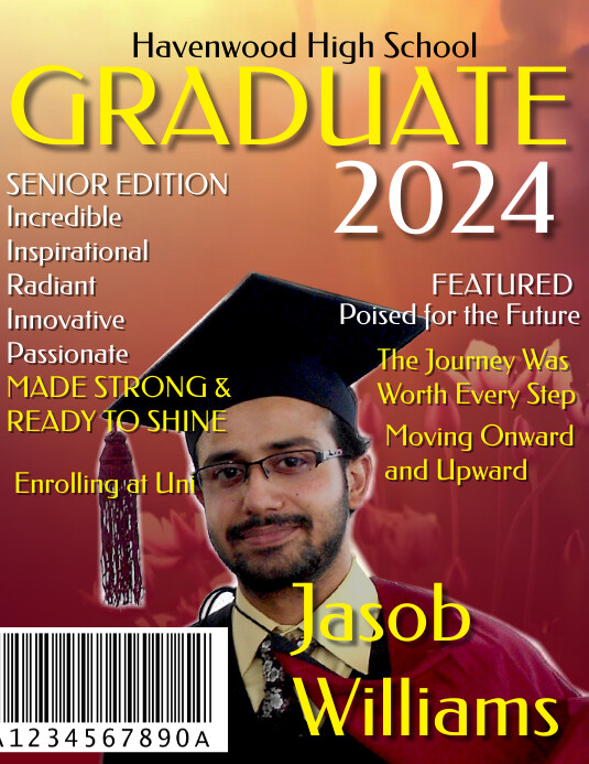 Red Futuristic Graduate Flyer (us Letter) Template | PosterMyWall