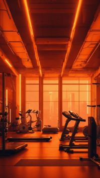 Rød Gym Interior Digitalt display Template