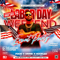 Red Labor Day Weekend Event Instagram Post Template