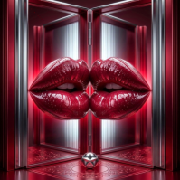 Red Futuristic Music Album Cover Album Cover Pochette d'album template