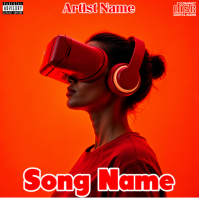 Red Electronic Album Cover 专辑封面 Template