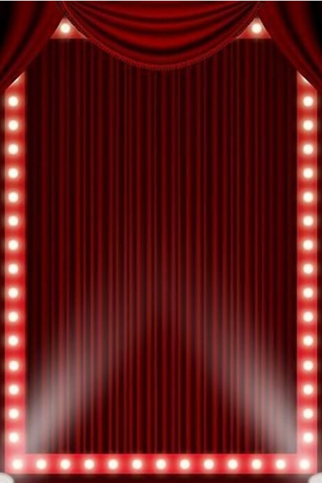 Red Futuristic Stage Lights Poster Plakkaat template