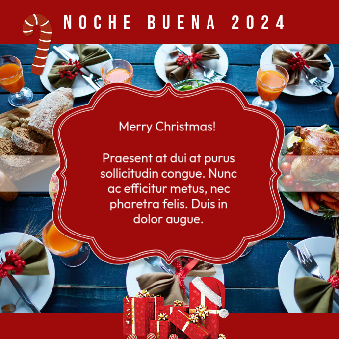Red Geometric 2024 Noche Buena Instagram Post