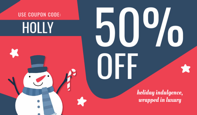 Unity Holiday Promo Code Copy of Red Geometric Holidays Coupon Code Tag | PosterMyWall