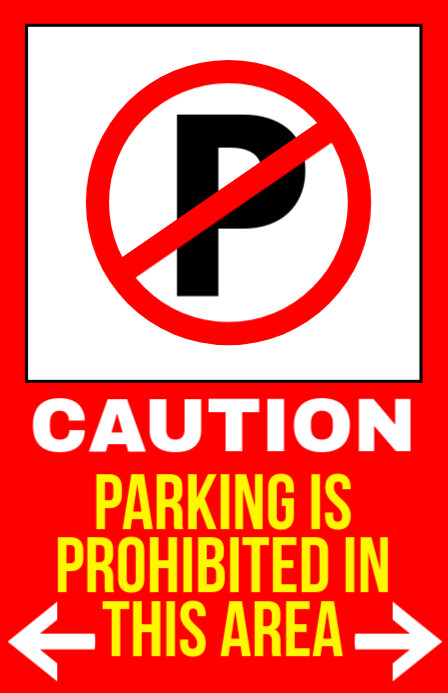 Red Geometric Parking  Tabloid template