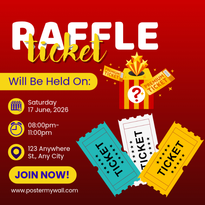 Raffle Ticket Event Template | PosterMyWall