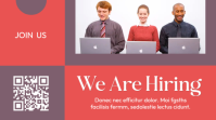 Red Geometric We Are Hiring Twitter Post template