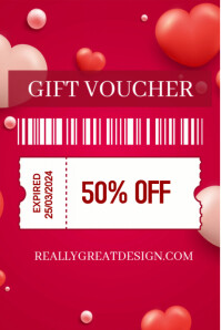 Merah Gift Voucher Poster Template