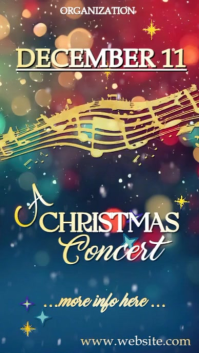Red/Gold 3-D Christmas Concert IG Reel template