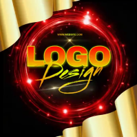 Red gold Circle Logo Design Logo Video template