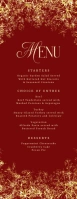 Red Gold Snowflakes Christmas Holiday Menu Half Page Letter template
