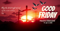 Red Good Friday Video Facebook Shared Image template